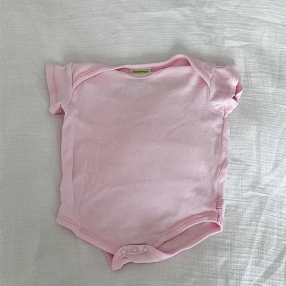 4/$20 Solid Pink Bodysuit | Sesame Beginnings | 0-3 Months
